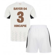 Bayer Leverkusen Piero Hincapie #3 Bortedraktsett Barn 2024-25 Kortermet (+ korte bukser)